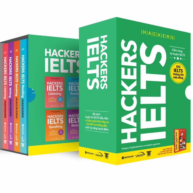 Combo 4 cuốn Hackers IELTS (mới)
