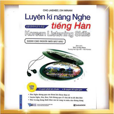 [Sách gốc bản quyền] Luyện Kĩ Năng Nghe Tiếng Hàn - Dành Cho Người Mới Bắt Đầu (Kèm CD)