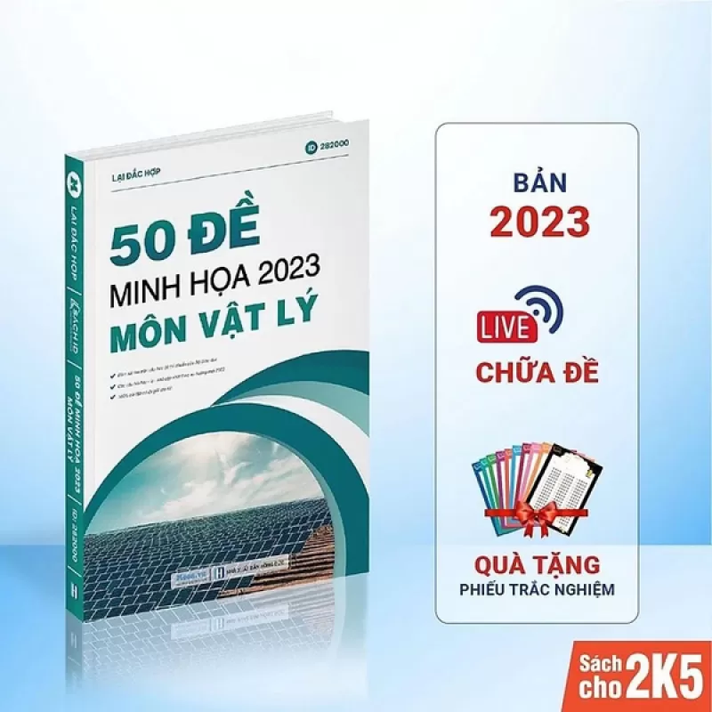 Sách Bộ đề minh họa môn Vật lý 2023 ôn thi THPT quốc gia, luyện đề thi đại học lý lớp 12